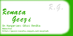 renata geczi business card